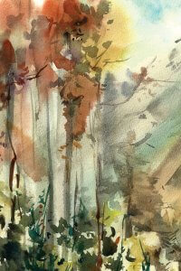 abstract autumn forest