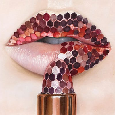 sequin lipstick on lips
