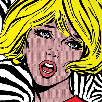 pop art blonde woman