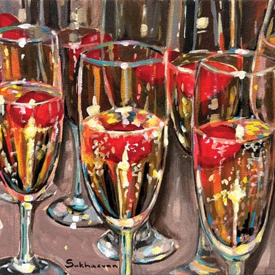 flutes of champagne