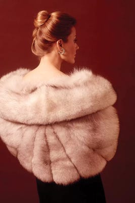 woman wearing fur coat