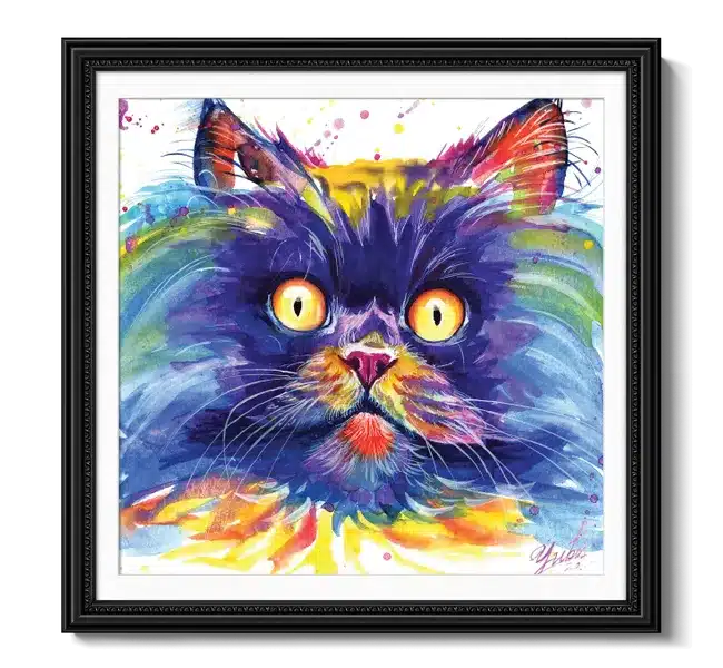 shocked cat portrait