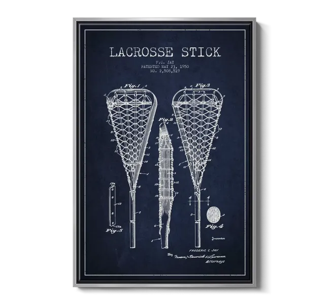 Blueprint of lacrosse sticks