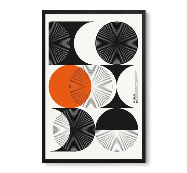 Black and orange circle patterns