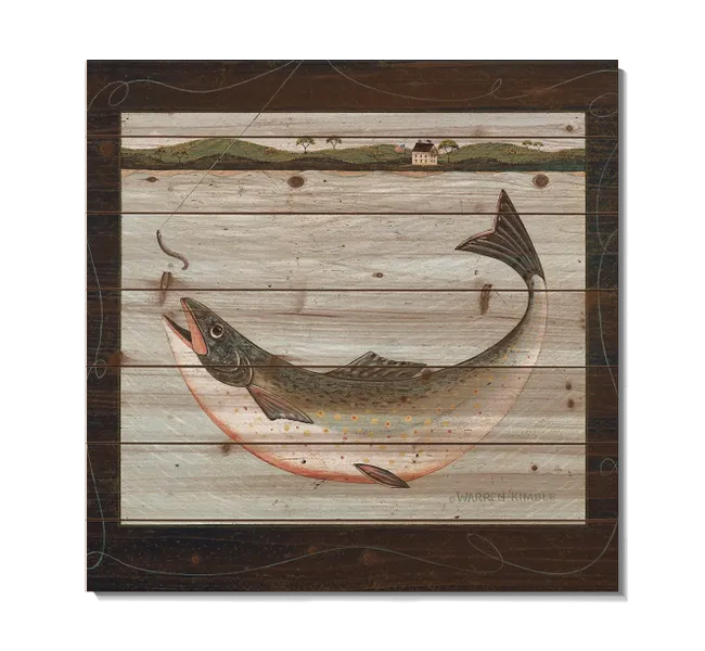 Trout fish in flopping position