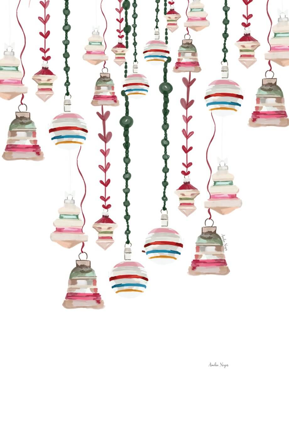 hanging christmas ornaments