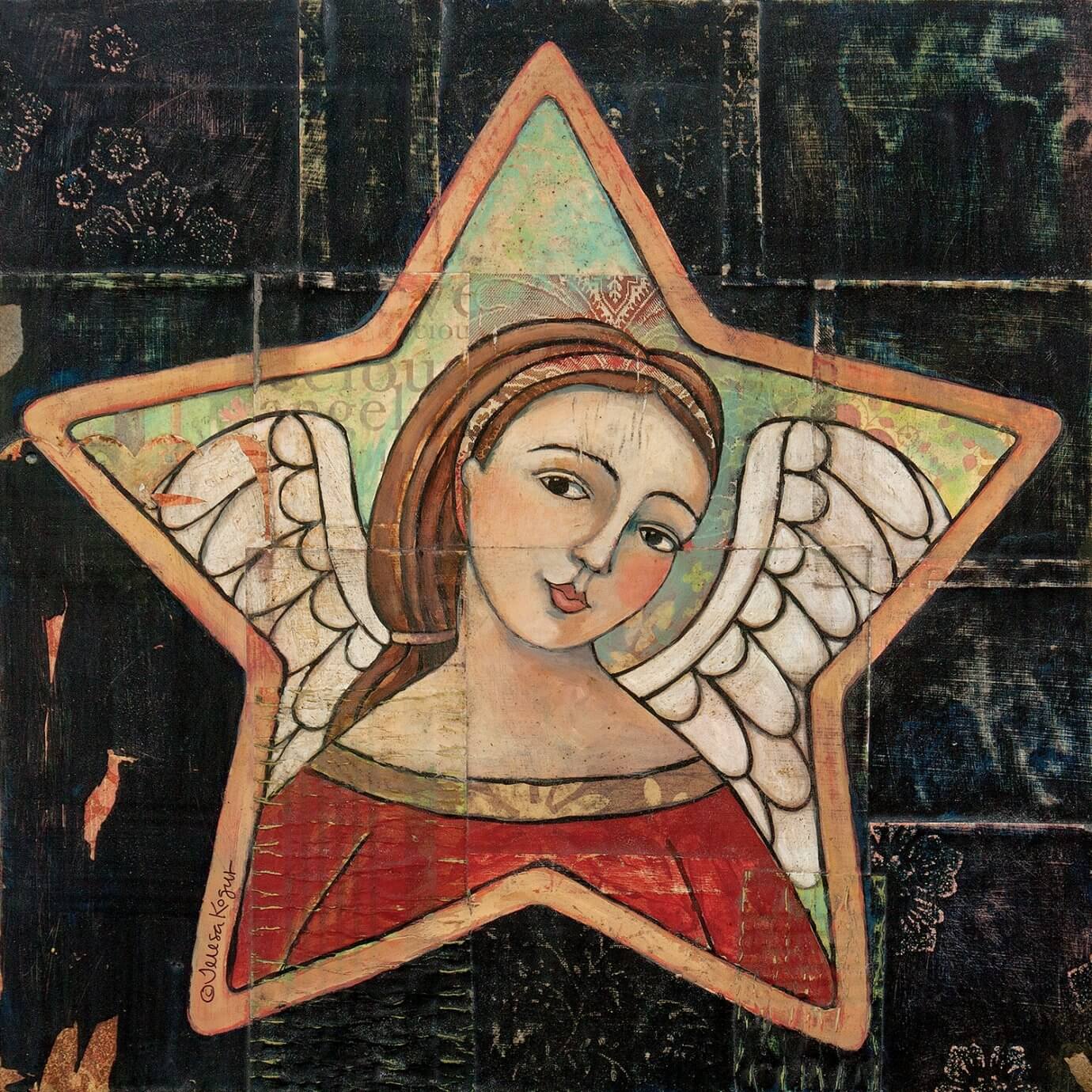 angle portrait in star design