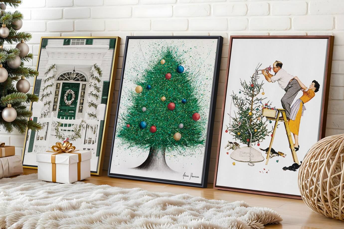 framed christmas art