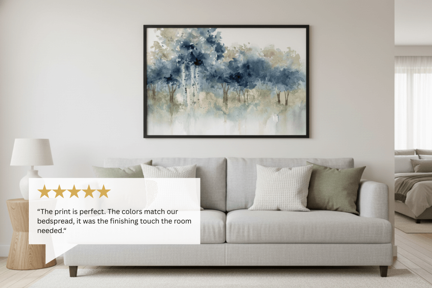 blue abstract tree art