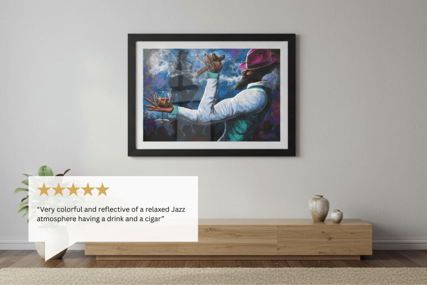 cigars and brandy jazz art