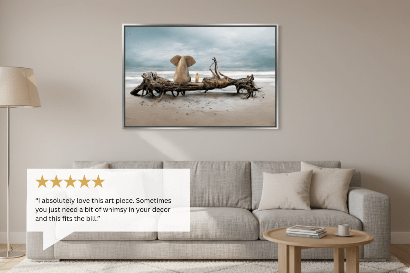 elephant and dog animal art