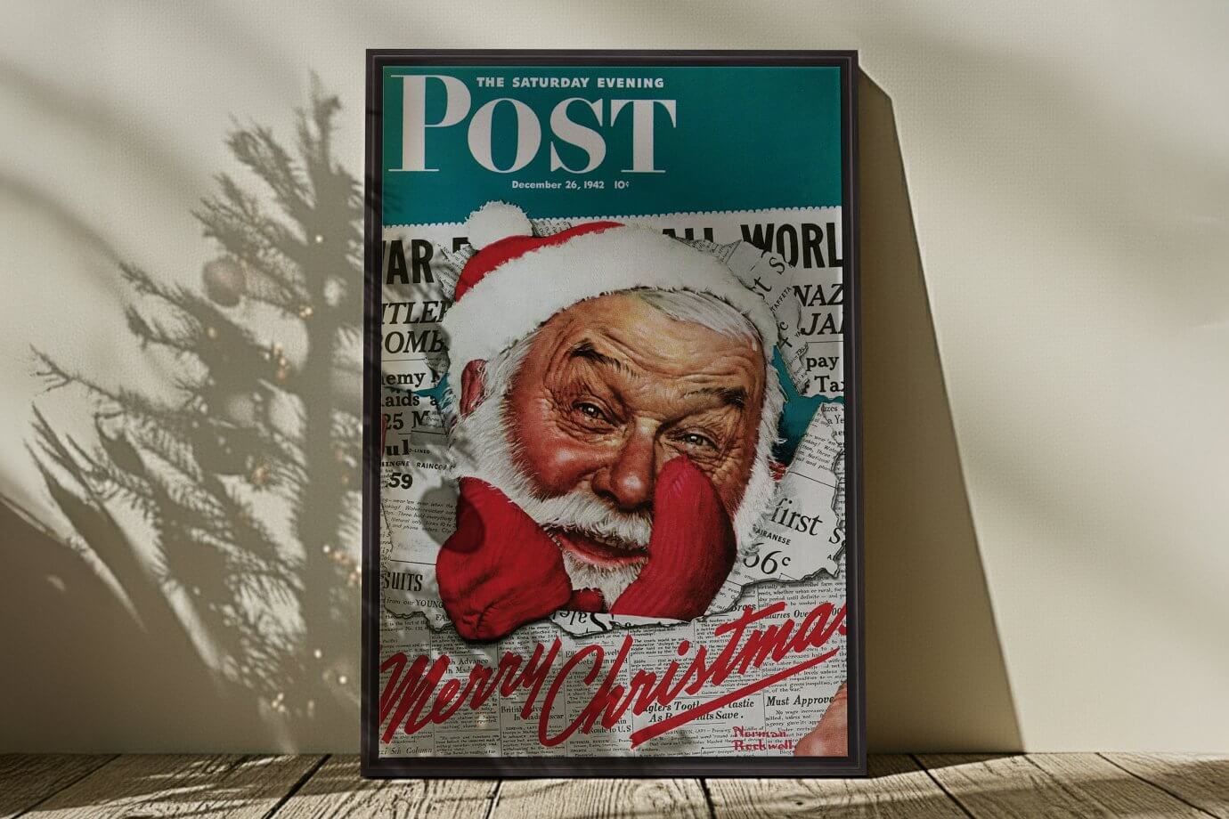 the saturday evening post santa art cover