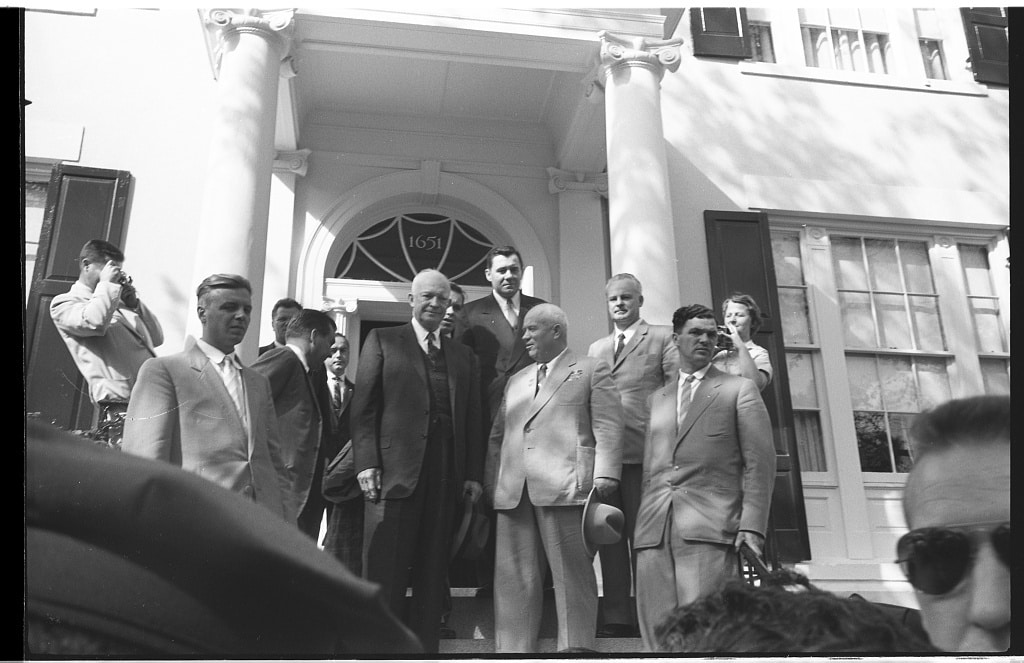 president eisenhower with soviet leader in 1959