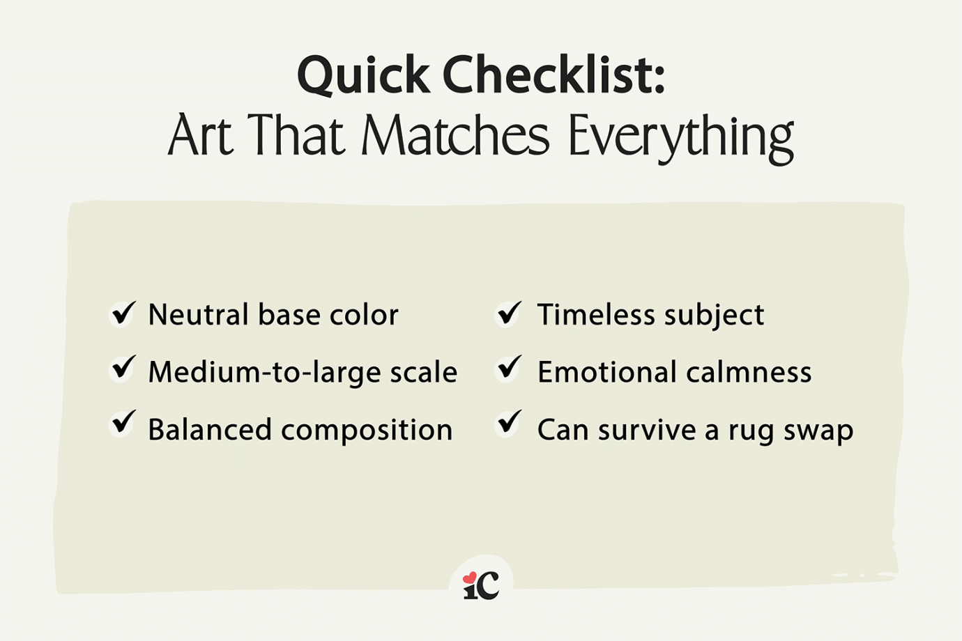 art that matches everything checklist