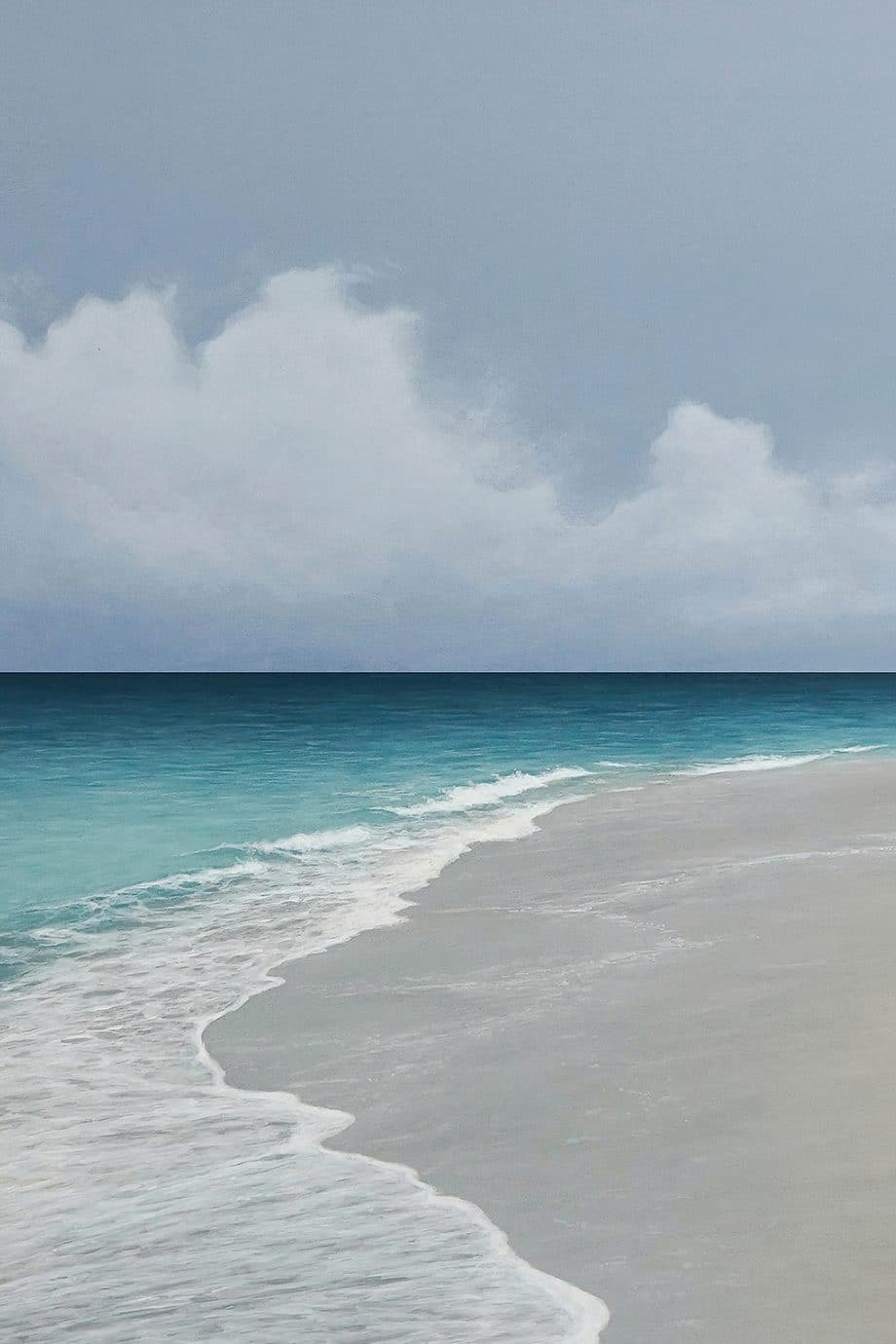 shores washing up on beach