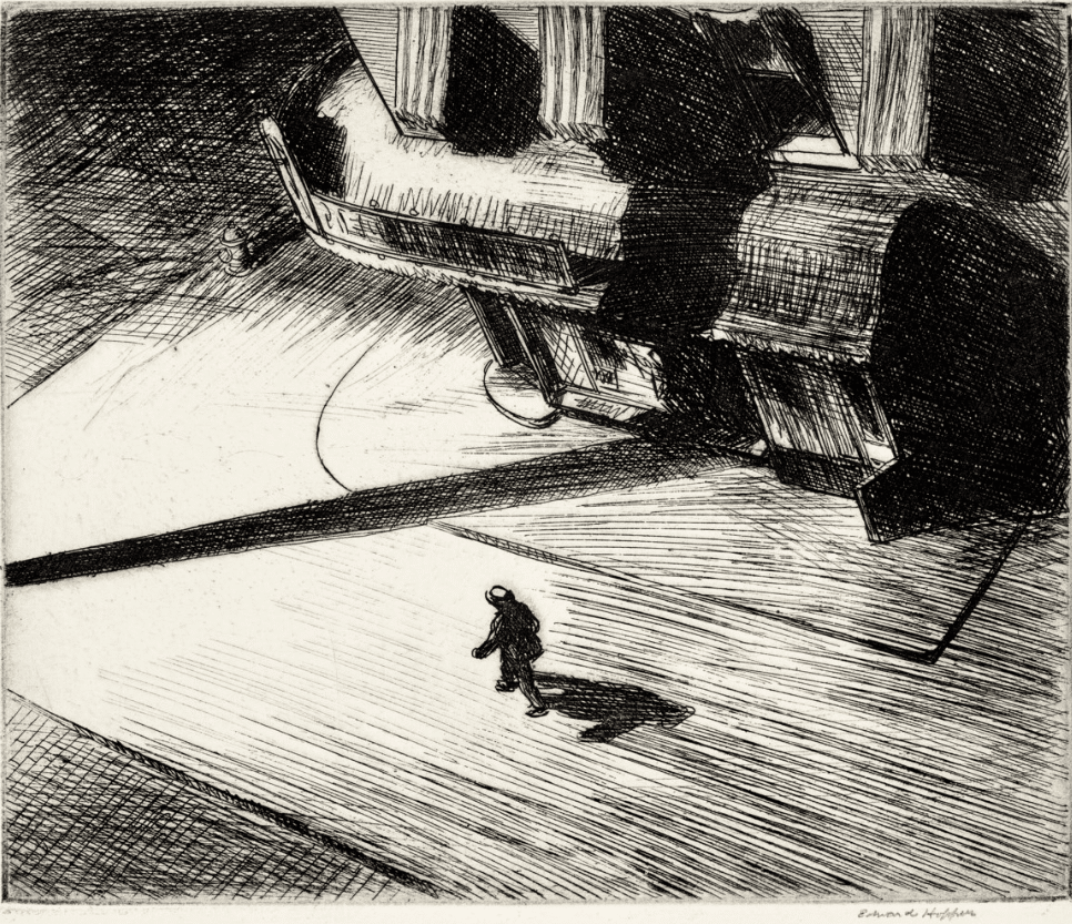 edward hopper night shadows etching