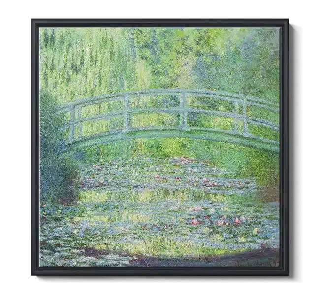Claude Monet's waterlily pond with japanese bridge
