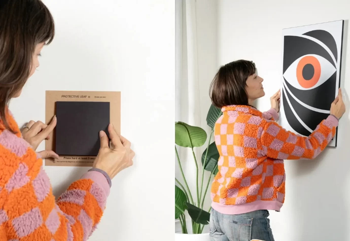 steelpix artwork being hung on the wall