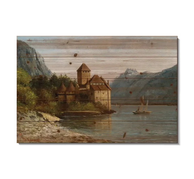 castle at the edge of body of water