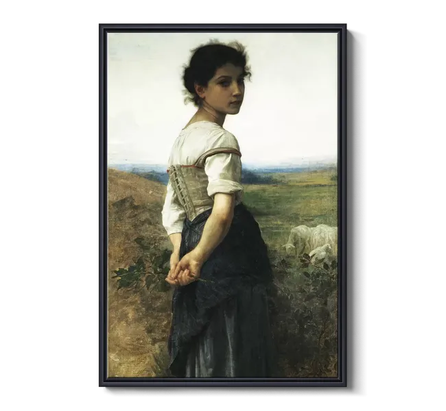 woman in long dress standing in field