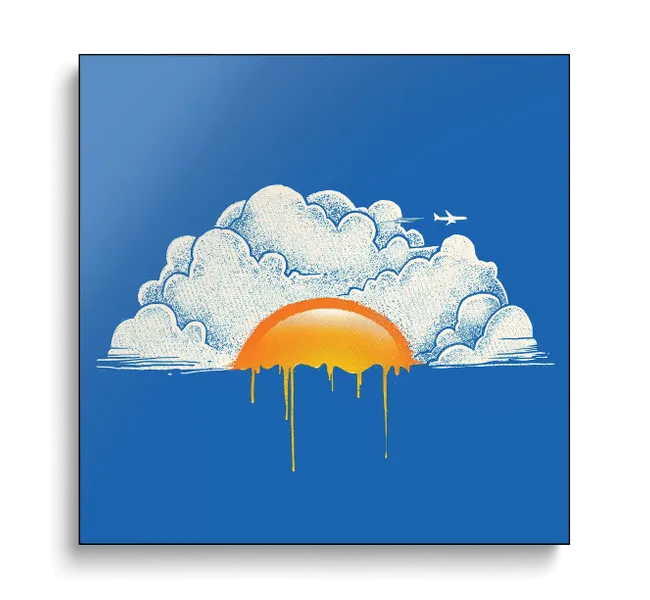 clouds with dripping egg yolk