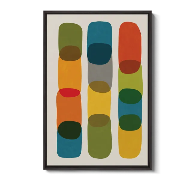 overlapping colorful shapes