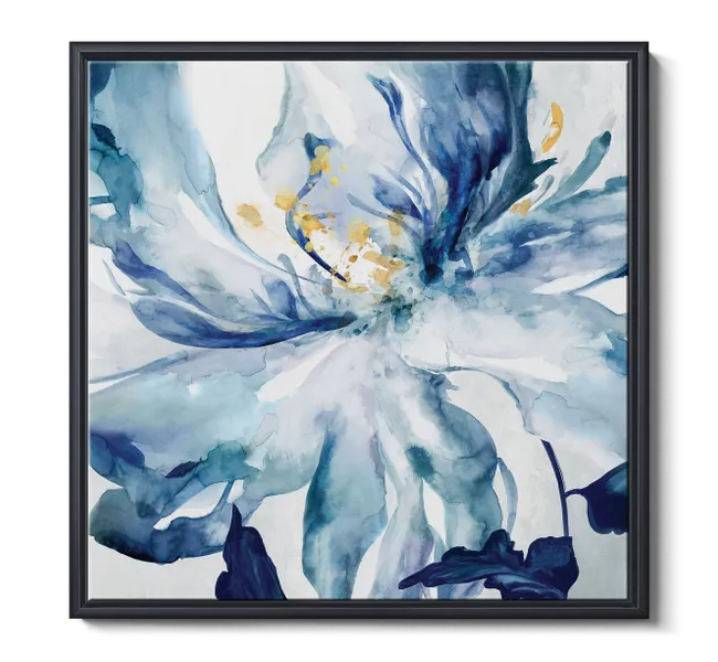 blue abstract flower
