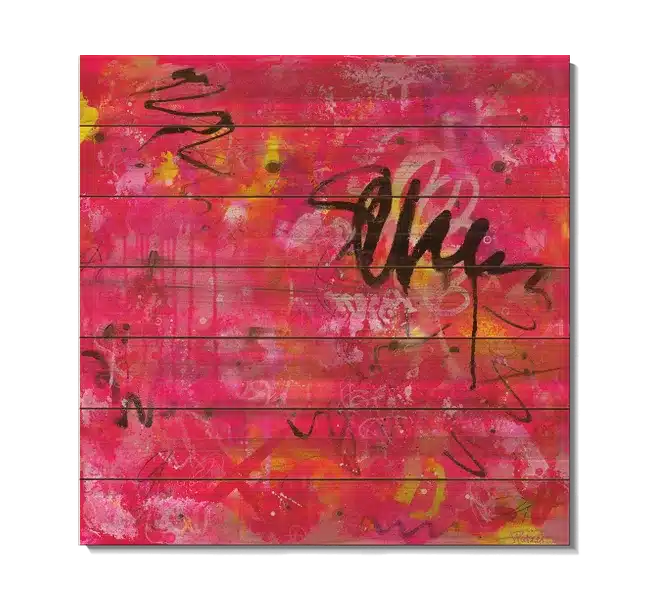 pink graffiti abstract