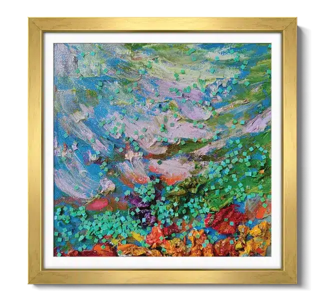 textured mix of colors