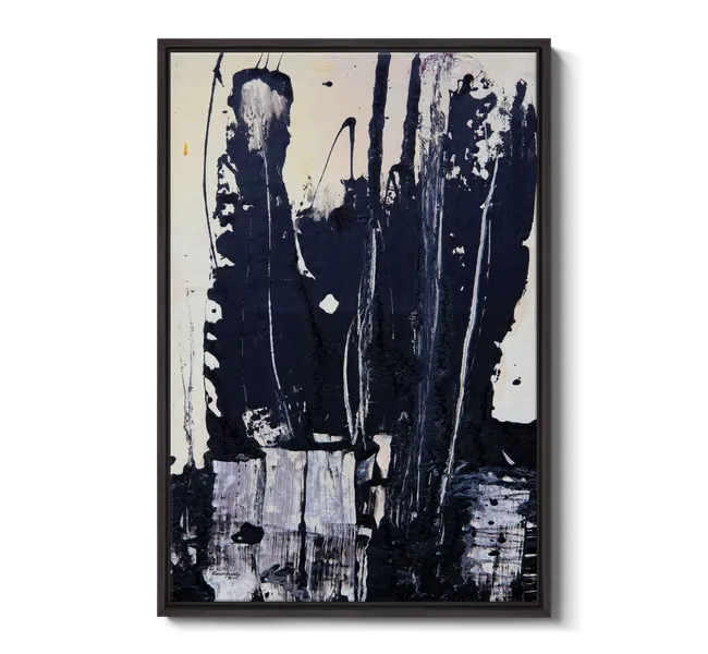 black and white abstract splatter