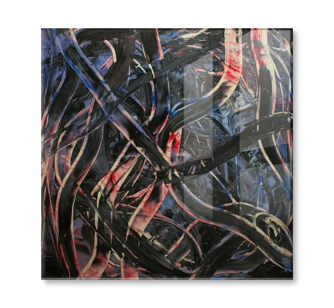 black swirl abstract