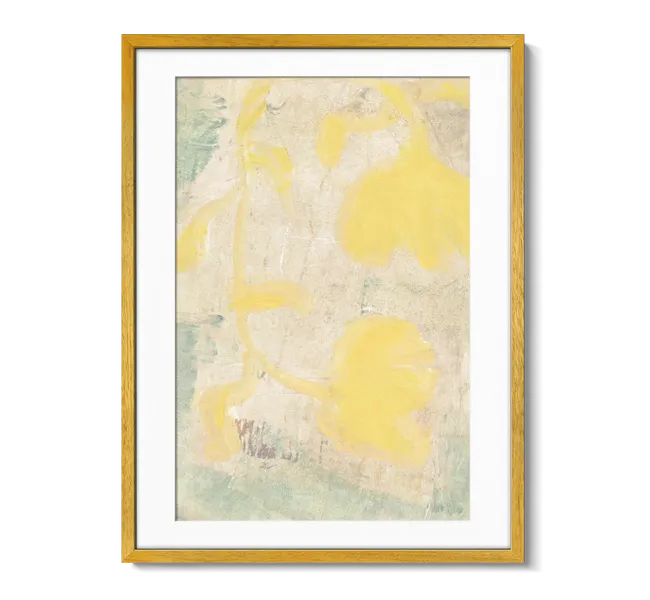 yellow and tan abstract art
