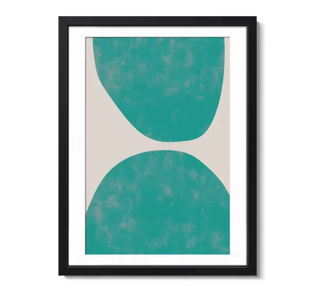 two teal round shapes