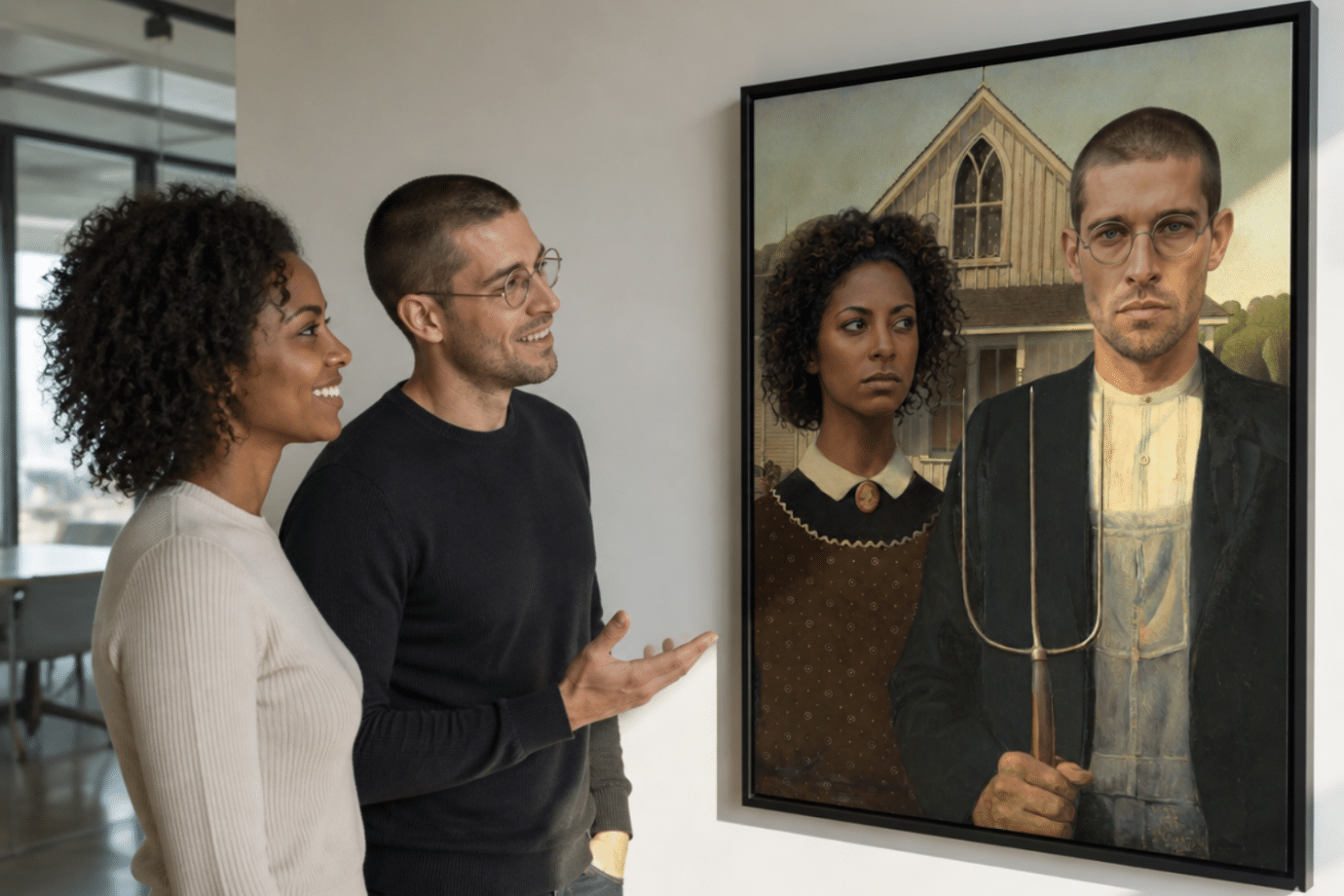 ai art of american gothic couple