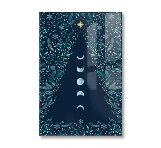 christmas tree with moon phases