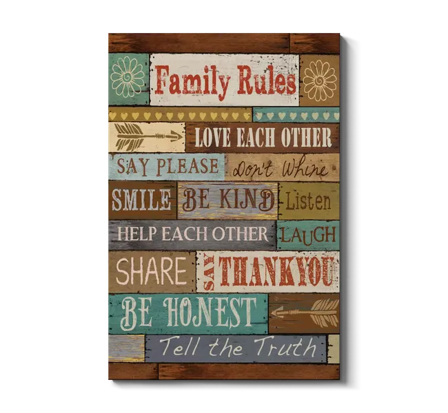 family rules words