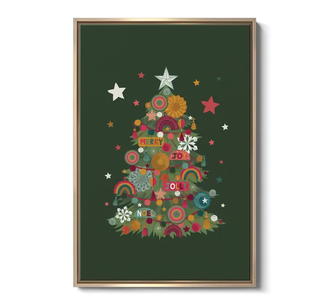 christmas tree with colorful decor