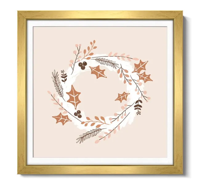 neutral colored christmas wreath