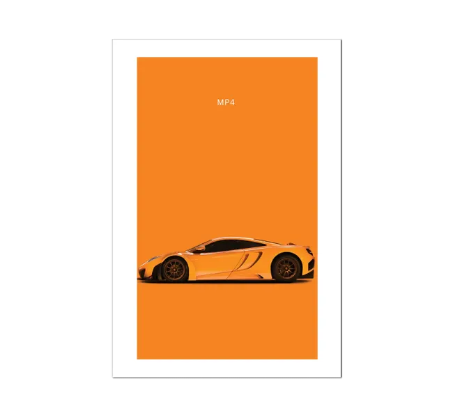 orange mclaren against orange background