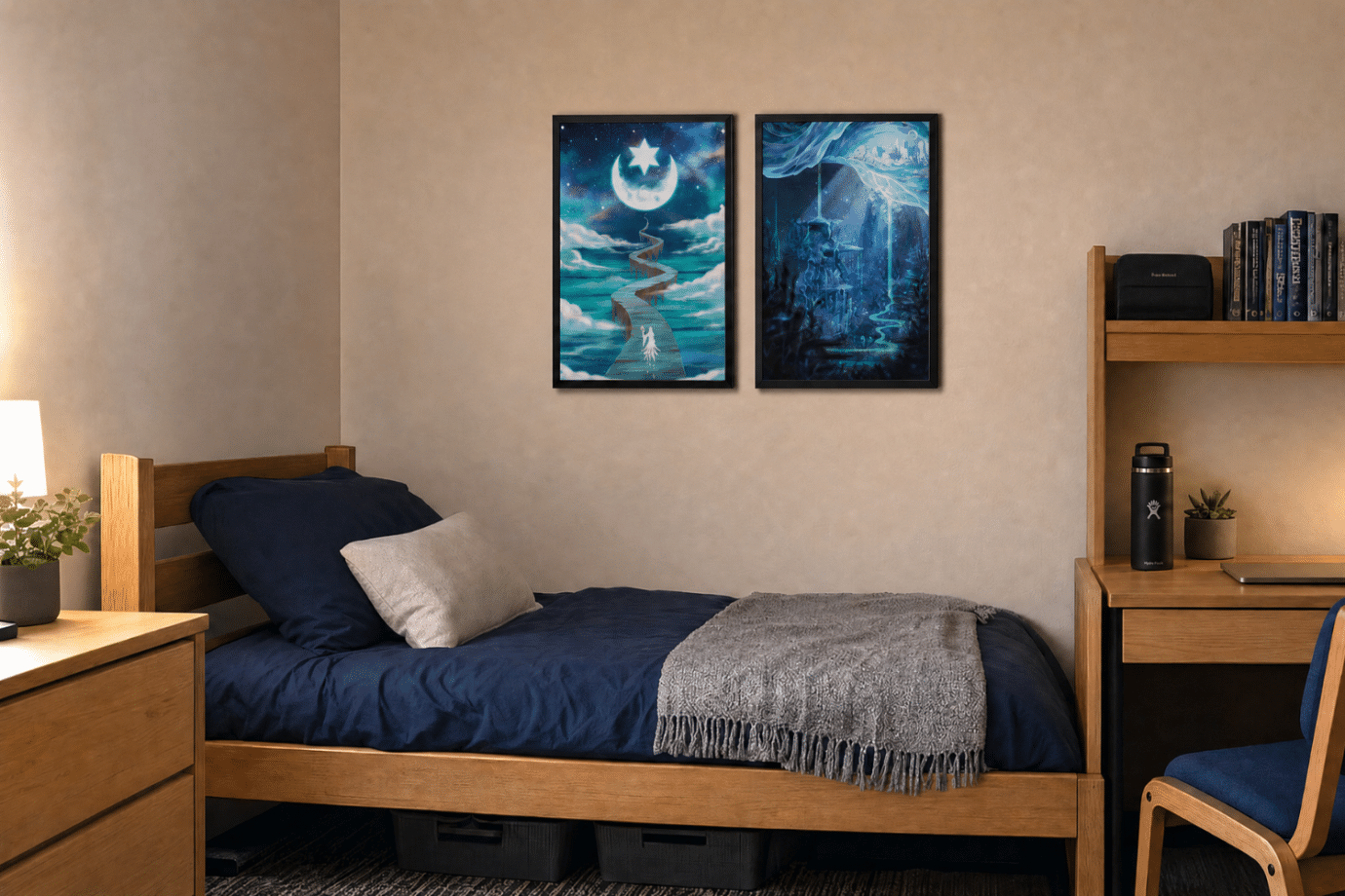 affordable gift ideas - gallery poster artwork in dorm room