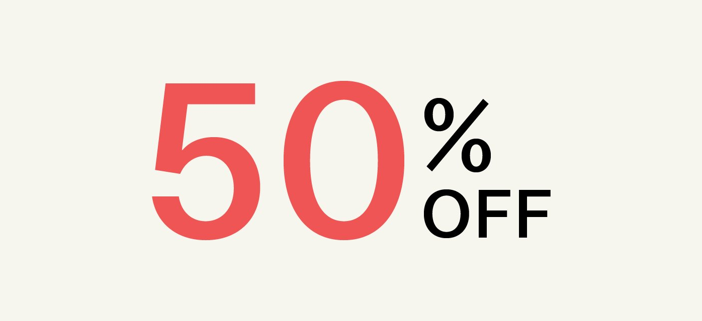 50% off trade discount