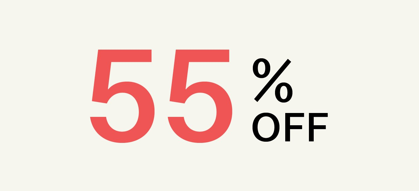 55% off trade discount